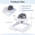 Adjustable Height Foldable Baby Activity Walker with Removable Seat Cushion - Image 5