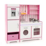 Wooden Pretend Play Kitchen Toy Set with Realistic Lights and Sounds - Image 15