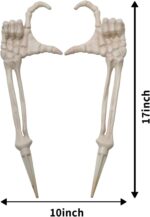 Halloween Skeleton Stakes - Love Pose 2-Piece Hands & Arms for Spooky Outdoor Yard & Graveyard Decor - Image 5