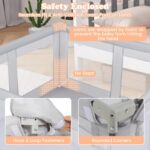 Large BPA-Free Foldable Baby Playpen with Zipper Gate - Toddler Safety Fence Play Yard - Image 2