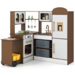 Children's Corner Kitchen Playset with Lights and Sounds, Suitable for Ages 3 and Up - Image 3