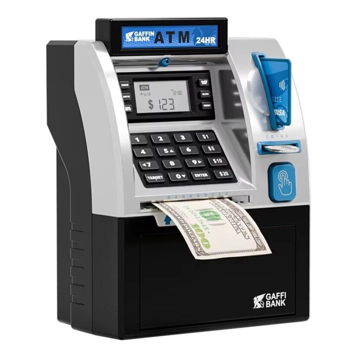 Children's Smart ATM Piggy Bank with Credit Card Functionality and Automatic Coin Counting - Secure Money Storage Toy Gift - Image 7