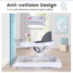 Adjustable Height Foldable Baby Activity Walker with Removable Seat Cushion - Image 8