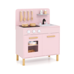 Wooden Pretend Play Kitchen Toy Set with Realistic Lights and Sounds - Image 20