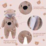 Cozy & Cute  Baby Winter Snowsuit - Hooded Fleece Jumpsuit for Infants, Perfect for Boys & Girls - Image 2