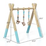 Wooden Infant Activity Center with Three Hanging Toys - Image 6