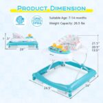 Adjustable Height Foldable Baby Walker with Padded Seat - Image 5