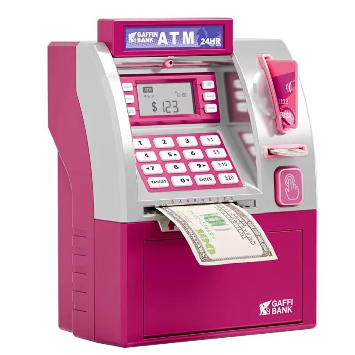 Children's Smart ATM Piggy Bank with Credit Card Functionality and Automatic Coin Counting - Secure Money Storage Toy Gift - Image 8
