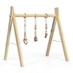 Wooden Infant Activity Center with Three Hanging Toys - Image 16