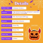 100 PCS  Halloween Stickers - Perfect Party Favors, Games, and Crafts for Classroom Fun! - Image 6