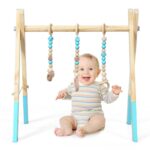Wooden Infant Activity Center with Three Hanging Toys - Image 9