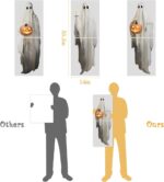 Extra Large Scary Ghosts & Pumpkin Lantern Halloween Window Clings - 3 Sheets of Creepy Decor for Home, Office, and Parties - Image 3