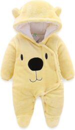 Cozy & Cute  Baby Winter Snowsuit - Hooded Fleece Jumpsuit for Infants, Perfect for Boys & Girls - Image 7