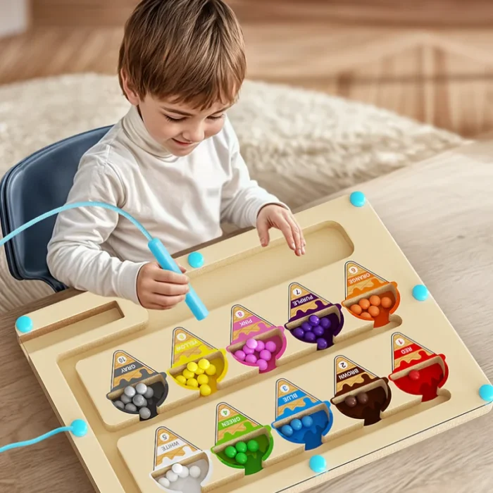 Magnetic Digital Bead Maze Toy for Children's Puzzle Development and Concentration Training, Suitable for Ages 2-6 - Image 4