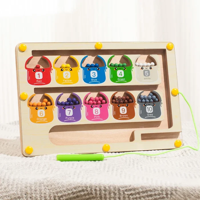 Magnetic Digital Bead Maze Toy for Children's Puzzle Development and Concentration Training, Suitable for Ages 2-6 - Image 2