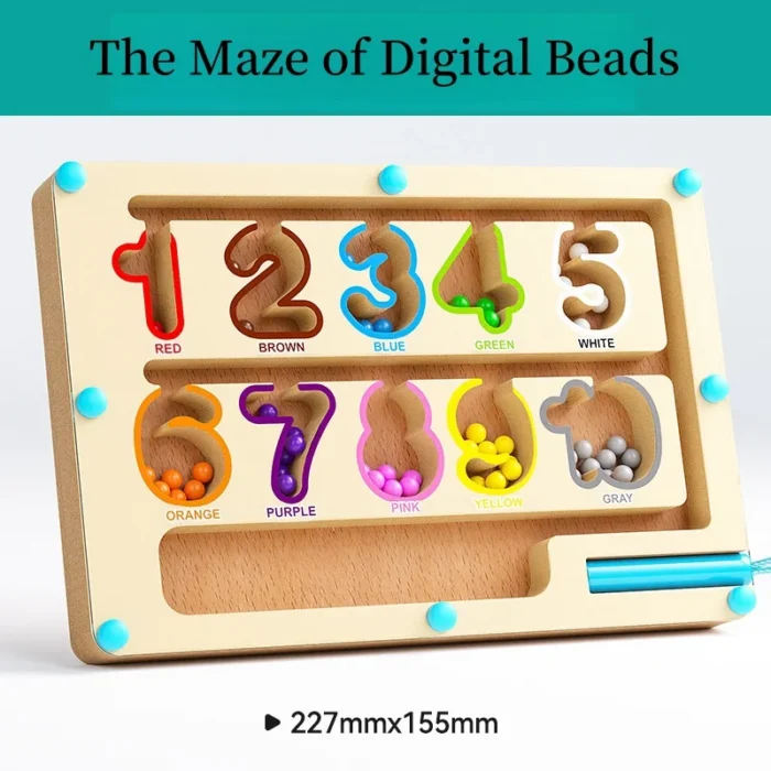Magnetic Digital Bead Maze Toy for Children's Puzzle Development and Concentration Training, Suitable for Ages 2-6 - Image 14
