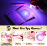 24-Pack Invisible Ink Pens with UV Light - Perfect Spy Pen Party Favors for Kids Ages 4-12 with Secret Message Notebooks! - Image 3