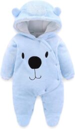 Cozy & Cute  Baby Winter Snowsuit - Hooded Fleece Jumpsuit for Infants, Perfect for Boys & Girls - Image 8