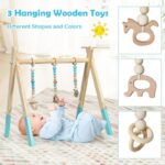 Wooden Infant Activity Center with Three Hanging Toys - Image 11