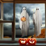 Extra Large Scary Ghosts & Pumpkin Lantern Halloween Window Clings - 3 Sheets of Creepy Decor for Home, Office, and Parties - Image 7