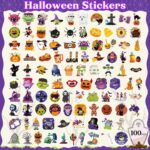 100 PCS  Halloween Stickers - Perfect Party Favors, Games, and Crafts for Classroom Fun! - Image 2