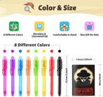24-Pack Invisible Ink Pens with UV Light - Perfect Spy Pen Party Favors for Kids Ages 4-12 with Secret Message Notebooks! - Image 5