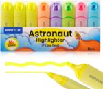 Aesthetic Chisel Tip Highlighters - 8ct Assorted Neon Colors, No Bleed & Smudge-Free Marker Pens for Journaling, Drawing & Highlighting