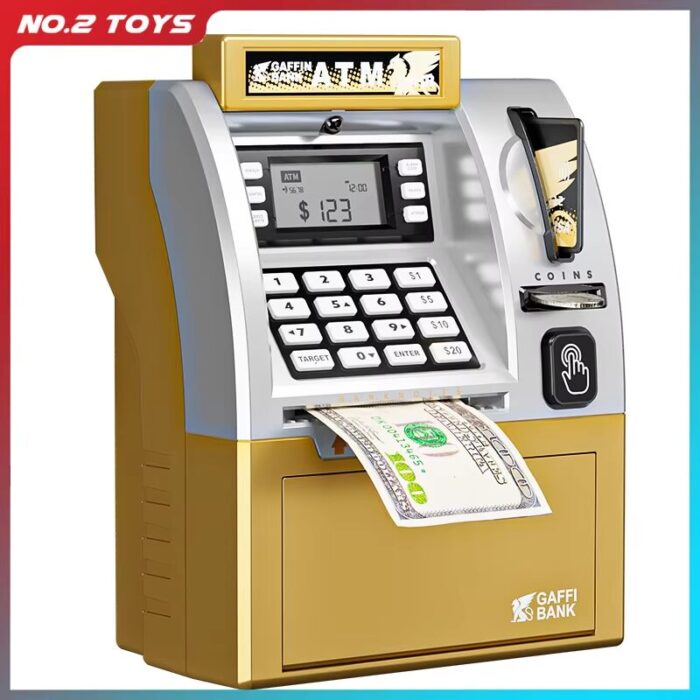 Children's Smart ATM Piggy Bank with Credit Card Functionality and Automatic Coin Counting - Secure Money Storage Toy Gift - Image 2