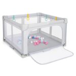 Large BPA-Free Foldable Baby Playpen with Zipper Gate - Toddler Safety Fence Play Yard - Image 6