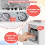 Wooden Pretend Play Kitchen Toy Set with Realistic Lights and Sounds - Image 7