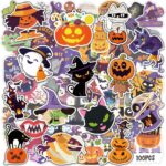 100 PCS  Halloween Stickers - Perfect Party Favors, Games, and Crafts for Classroom Fun!