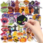 100 PCS  Halloween Stickers - Perfect Party Favors, Games, and Crafts for Classroom Fun! - Image 3