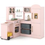 Children's Corner Kitchen Playset with Lights and Sounds, Suitable for Ages 3 and Up