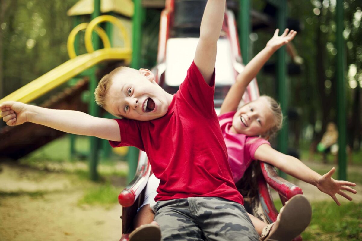 Kids playing outside