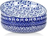26 oz Porcelain Pasta Bowls Set of 6 - 8 Inch Wide & Shallow Serving Bowls, Microwave & Dishwasher Safe, Sturdy & Stackable in Vibrant Colors - Image 11