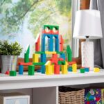 100-Piece Wooden Building Blocks Set - Colorful Sorting & Stacking Toys for Toddlers Ages 2+ - Eco-Friendly Fun in 9 Shapes! - Image 9