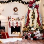 Large Buffalo Plaid Burlap Red and Black Christmas Tree Topper Gift Bow - Handmade Holiday Decoration (13 x 29 Inch) - Image 8