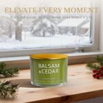 Luxury Balsam Cedar 3-Wick Soy Candle - 12oz, Long-Lasting 60+ Hour Burn, Perfect Holiday Gift for Men & Women, Elegant Winter Home Decor - Image 8