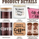 Ultimate Coffee Lovers Gift Set - 5 Piece Collection with 20 Oz Iced Drink Cups, Coasters, Socks, Makeup Bag, and Candle Jar - Perfect for Men and Women - Image 6