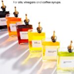 Elegant Gold Olive Oil Dispenser Set - 2-Piece Kitchen Essential for Oils, Vinegars, and Syrups with Stainless Steel Pourers - Image 2