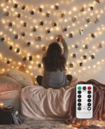 40 LED Photo Clip String Lights with Remote - 8 Modes Indoor Fairy Lights for Photos, Cards & Memos - Perfect USB Operated Warm White Bedroom Decoration Gift