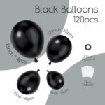 Stunning 120Pcs Black Balloon Arch Kit - Perfect for Graduation, Halloween, and Birthday Party Decorations! - Image 2