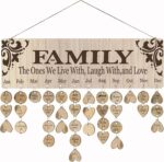 Wooden Family Birthday Reminder Calendar - Perfect Gift for Mom, Grandma, and Granny for Mother's Day, Birthdays, and Christmas - Heartwarming FAMILY Sayings Design - Image 8