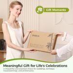 Bamboo Cutting Board for Kitchen, Wooden Cutting Board 3-Piece Set with Non-Slip Mat Deep Juice Groove and Built-In Handles, Wood Cutting Board for Meat Vegetables Fruit Ideal Gift for the Home - Image 8