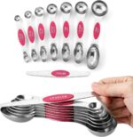 Magnetic Stainless Steel Measuring Spoons Set - 8 Heavy Duty Kitchen Gadgets with Leveler, Perfect for Baking & Cooking, Fits Most Spice Jars, Sleek Black Design - Image 12