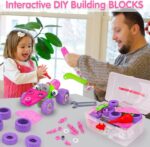 Pink STEM Building Toys for Girls Ages 4-8 - Creative Educational Gifts for Birthdays and Christmas - Image 5