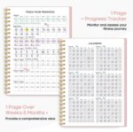 Fitness Workout Journal for Women & Men, A5(5.5" X 8.2") Workout Log Book Planner for Tracking, Progress, and Achieving Your Wellness Goals-Pink - Image 4