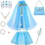 11-Piece Princess Dress-Up Set for Girls - Enchanting Capes, Crowns, and Dresses for Ages 3-8 - Perfect Birthday Gift! - Image 7