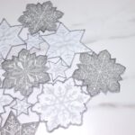 Elegant Silver Snowflake Embroidered Table Runner - 72 Inches Long, Glitter Cutout Design for Festive Holiday Decor in Kitchen, Dining, and Coffee Tables - Image 5