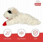 Mini Lamb Chop Plush Squeaky Pet Toy - Officially Licensed, 10" White Cuddle Buddy - Image 3